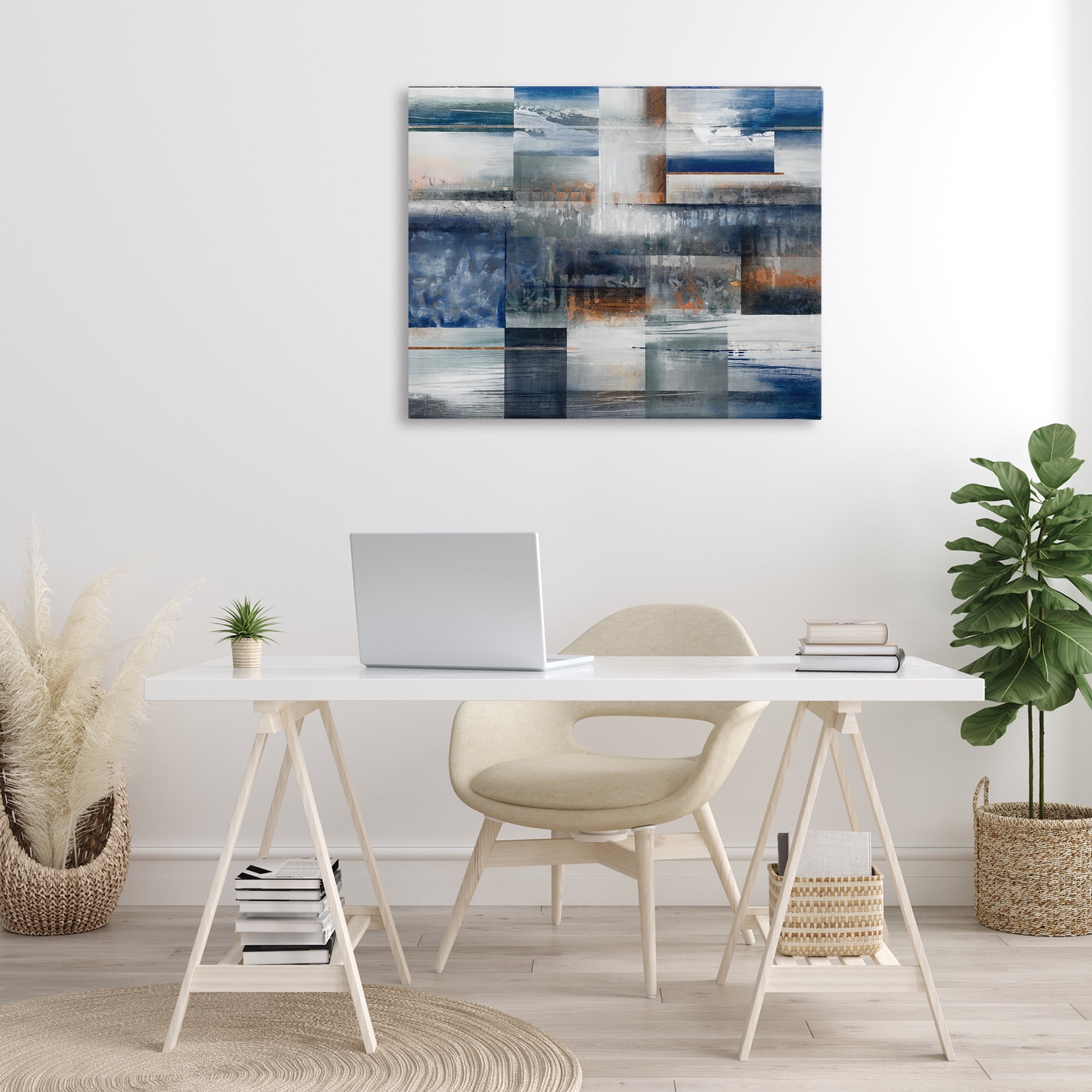 Stupell Industries Nautical & Nature Collage Abstract Painting Gallery Wrapped Canvas Art Print Wall Art, 40 x 30