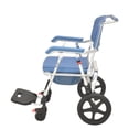 thumbnail image 5 of Movable Commode Chair Portable Toilet Seat Wheelchair with Rear Armrest & Handbrakes Max. Load 150KG, 5 of 9