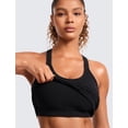 thumbnail image 4 of Musculosa CRZ YOGA sin costuras con espalda nadadora acanalada negra XX-S, 4 of 5