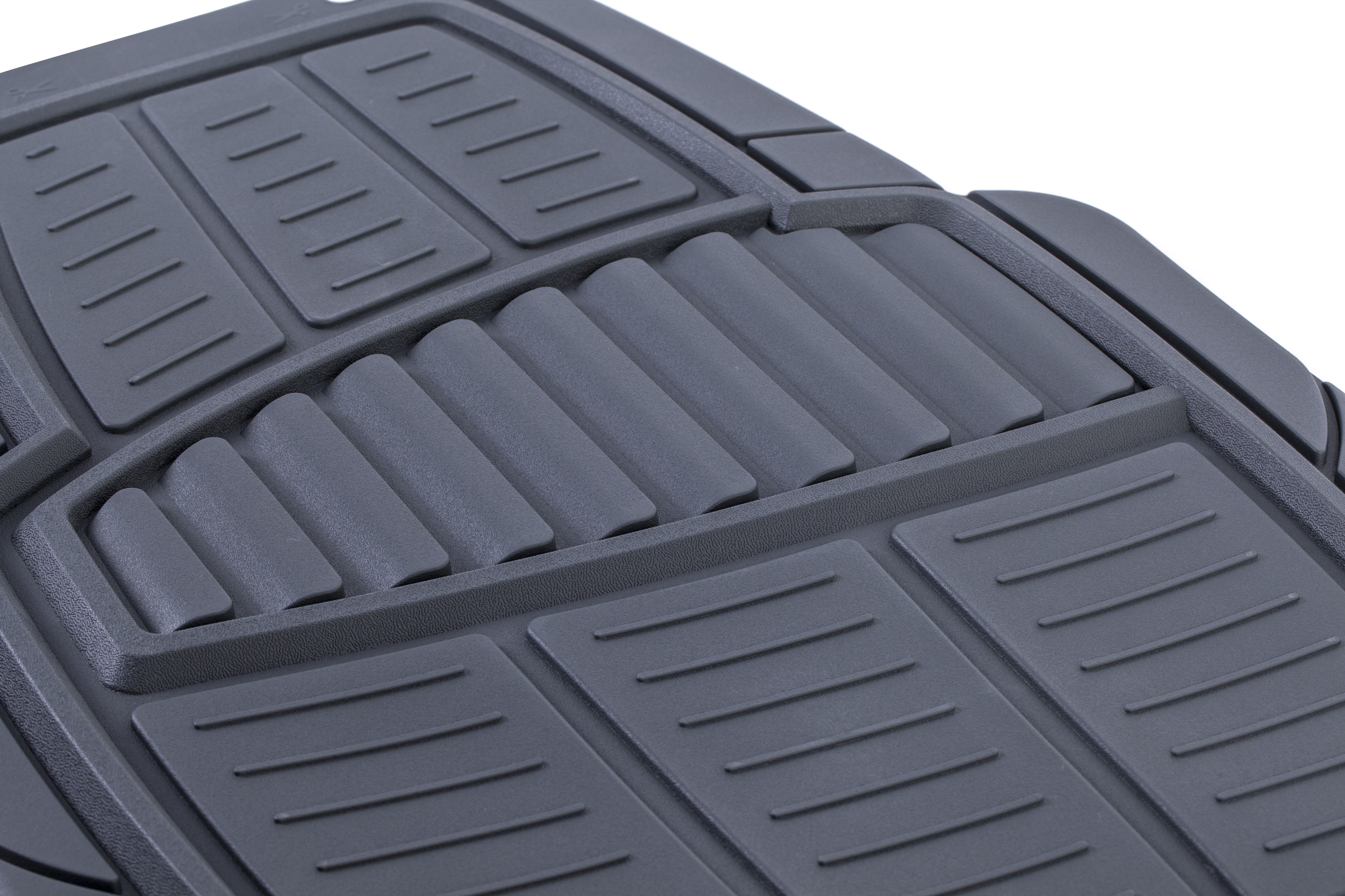 Auto Drive 4-Piece Universal Fit Car Floor Mats, Grey photo 3