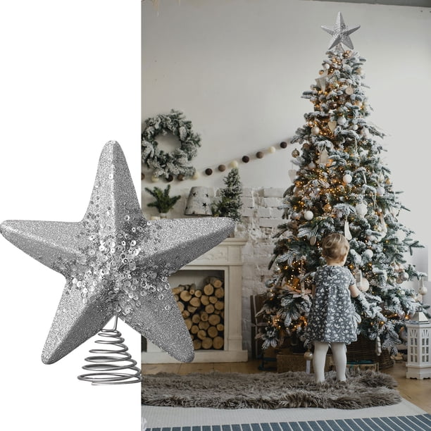 Decoraciones de Halloween, adornos de Halloween, regalos de Halloween Decoración del árbol de Navidad Estrella de cinco puntas Estrella tridimensional en la copa del árbol