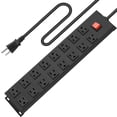 thumbnail image 1 of Power Strip HHSOET de metal con 16 enchufes y cable de 15 pies, 1 of 7