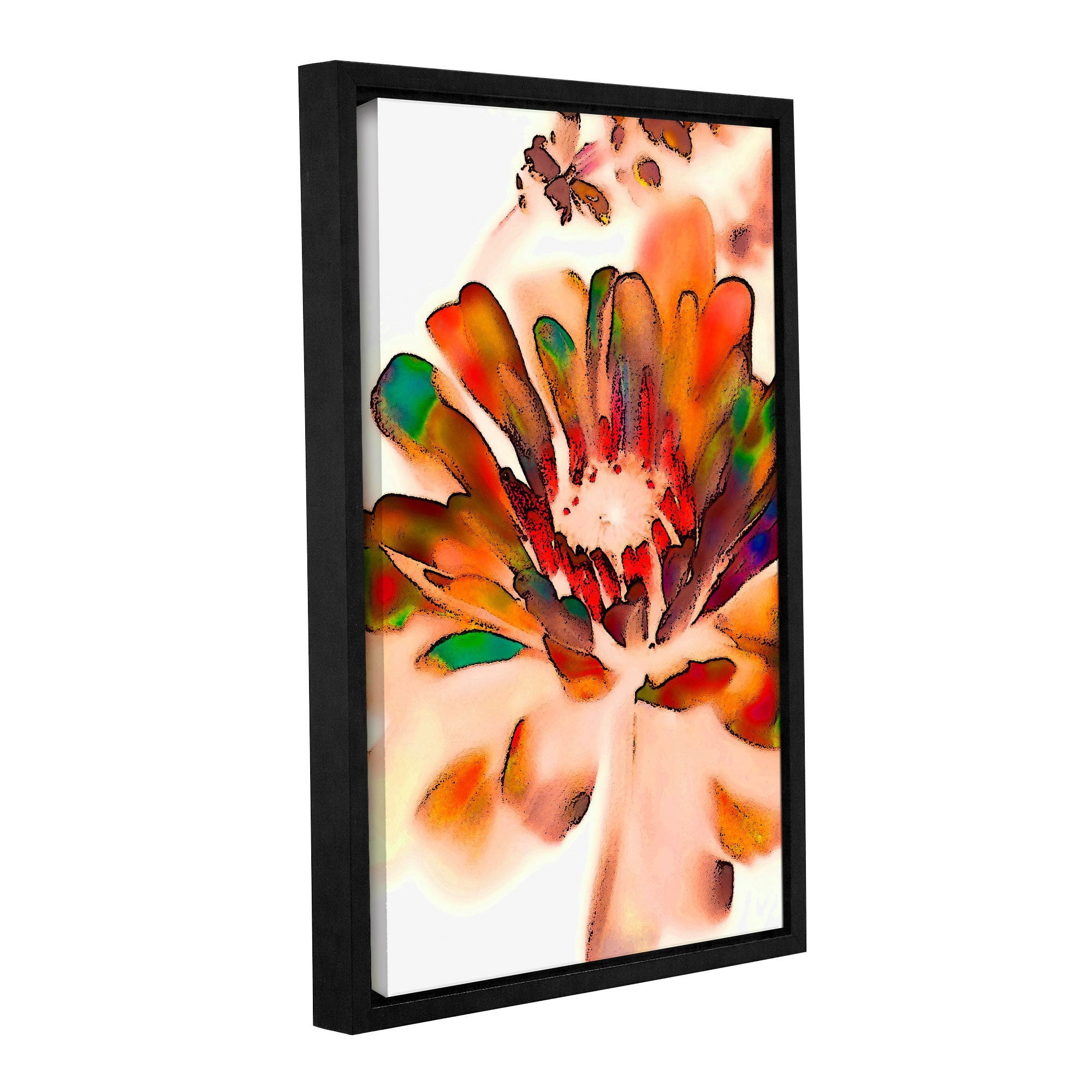 ArtWall Linda Parker "Petals In Abstract" Gallery-wrapped Floater-framed Canvas