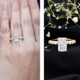 thumbnail image 4 of Rosec Jewels Lab Grown Diamond Radiant Cut Engagement Ring (IGI Certified, E-VS1 Quality) - 3 Carat Diamond Solitaire Ring, 14K Yellow Gold, US 6.50, 4 of 9