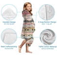 thumbnail image 7 of Mixed Ethnic Pattern Hooded Bath Towel，50"x30" for Ages 3 To 12 Kids, Quick Dry Lightweight Soft Microfiber Hood Beach Towel Cover Up for Kids, 7 of 7
