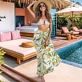 thumbnail image 3 of Yuyamidu Yellow Lemon Sarong Coverups for Women Beach Long Bikini Wraps Sun Protection Bathing Suit Cover Up Fashionable Beach Sarong Wrap Chiffon, 3 of 7