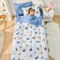 thumbnail image 5 of Bestier Twin Size Zippered Bedding Comforter Set | Plant-Based Sorona Fiber Reversible Comforter, YKK Zipper, Deep Pocket Fitted Sheet & 2 Pillowcases, Machine Washable, Sky Blue, 5 of 12