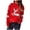 Red, variant on IROINNID Christmas Ugly Sweater for Women Funny Reindeer Print Holiday Pullover Long Sleeve Warm Keep Xmas Sweater,Black