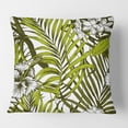 thumbnail image 2 of Designart Tropical Palm Leaves I' Mid-Century Modern Throw Pillow - 18x18, 2 of 2