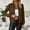 Coffee, variant on Women's Bomber Jackets, Casual Faux Suede Full Zip Long Sleeve Fall Outerwear Black Size 2XL