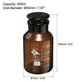thumbnail image 2 of Unique Bargains 500mL Amber Reagent Media Graduated Borosilicate Glass Storage Bottle Amber Cap, 2 of 5