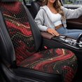 thumbnail image 4 of Eheartsgir Non-Slip Automotive Cover for SUV, Polyester Fabric Durable Car Front Seat Covers, Red Gold Marbled Print, 4 of 7
