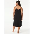 thumbnail image 2 of Joyspun Women’s Cotton Blend Pleated Neck Sleeveless Midi Nightgown, Sizes S to 5X, 2 of 5