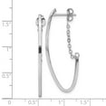 thumbnail image 2 of 14k White Gold Polished Hoop Earrings 41.5mm long 1.5mm Thick Hoop Earring for Women - 1.9 Grams, 2 of 2