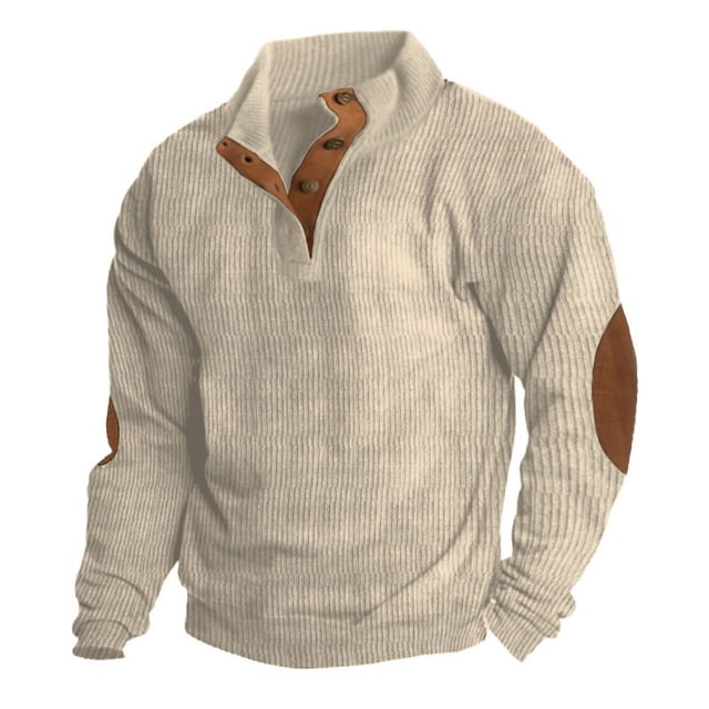 Suéter de pana para hombre, suéter de invierno, sudadera cálida para hombre sin capucha, suéter para hombre, suéter de trabajo de invierno
