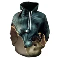 thumbnail image 3 of Sudadera con capucha de moda para hombre nueva con estampado 3D de lobo aullador, jersey de moda urbana de manga larga, ropa deportiva popular de hip hop, 3 of 5