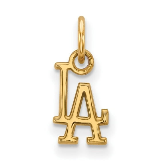 Auriga Fine Jewelry 14K Yellow Gold Letters L-A Extra Pendant for Women (L-14 mm, W-6 mm)