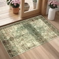 thumbnail image 2 of ATHOPE 2x3 Entryway Rug, Vintage Boho Medallion Rugs Non-Slip Soft Low Pile Washable Rug Large Distressed Rug Indoor Retro Carpet for Kitchen Bathroom Entrance, Green Brown, 2 of 8
