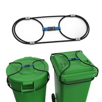 Trash Can Lock for Animals, Adjustable Bungee Cord for Garbage Can Lid Locks, Trash Bin Lock Strap for Preventing Raccoons, Bears, Dogs, Windproof, Trash Can Lid Latch for 30-50 Gallon(No Trash Can)