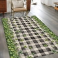 thumbnail image 3 of 3'x5' Area Rugs, St. Patrick's Day Indoor Outdoor Area Rug for Living Room Bedroom, Spring Shamrock Vintage Black White Plaid Washable Bathroom Rugs Kitchen Floor Carpet Mats Home Decor Aesthetic, 3 of 8