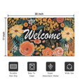 thumbnail image 5 of Welcome Floral Design Collection Natural Door Mats Rug Decorative Doormat Welcome Floor Mat Non Slip Washable Bathroom Kitchen Entrance Rug for Indoor Outdoor Home Decor, 17 X 30 Inch, 5 of 7