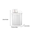 thumbnail image 3 of Inteprter Contenedor de líquido de detergente en polvo ABS, repuesto recargable a prueba de fugas, caja de inodoro transparente para baño con Almacenamiento y organización del hogar 1800ml, 3 of 6