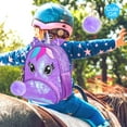 thumbnail image 2 of AGSDON 3PCS Toddler Backpack for Girls, 12" Unicorn Sequin Preschool Bookbag and Lunch Box - Purple, 2 of 7