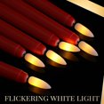 thumbnail image 4 of HSHDLDF 24 Packs Flameless Taper Candles Battery Operated 11 Inch Long Candle Light LED Flameless Candlesticks Fake Candles Flickering Tapered Candles for Valentine's Day, Wedding(Red), 4 of 7