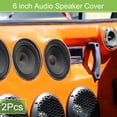 thumbnail image 2 of Cubiertas de rejilla de altavoz de 6 pulgadas de Unique Bargains, protector de subwoofer de audio, tono plateado, 2 piezas, 2 of 7