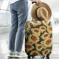 thumbnail image 2 of Black Green Leaf Sunflower Pattern Luggage Cover Fashion Suitcase Cover Baggage Covers Fit 25-28 Inch Luggage (Go Travel), 2 of 5