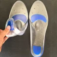 thumbnail image 3 of Plantillas de silicona engrosadas para zapatos con absorción de impactos, almohadilla suave y completa, alivio del dolor en la parte inferior del pie, soporte para el arco del dolor de talón para homb, 3 of 4