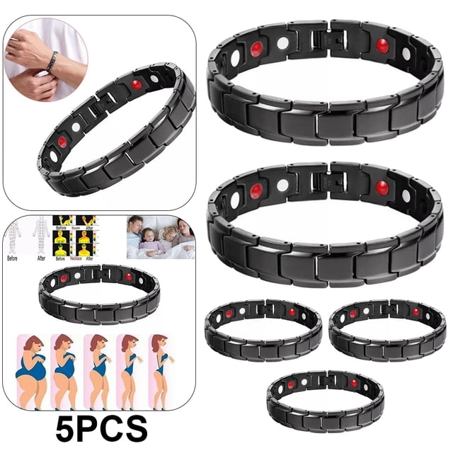 Pulseras Pérdida Peso 5 Piezas Brazalete Terapia Magnética Retorcido Adelgazante (01)