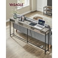 thumbnail image 3 of VASAGLE 70'' Console Table with Outlet and Shelves, Sofa Table with Hidden Charging Station, Behind Couch Table Skinny, Long Entryway Table for Hallway, Living Room, Greige and Black, 3 of 5