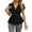 Black, variant on Basic Tees for Women Elegant Wrap V Neck Peplum Ruched Ruffle Dressy T Shirts Casual Short Sleeve Fashion Vacation Tops