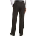 thumbnail image 2 of sportoli men's cool classic fit hidden expandable waist plain front dress pants - black (size 40w x 30l), 2 of 3