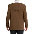 thumbnail image 3 of INSPIRE CHIC Cárdigan con Capucha de Cuello Chal para Hombre de Manga Larga Abierto M Marrón, 3 of 6