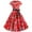 Red, variant on Cavosen Womens 50s Dresses Knee Length Dresses Short Sleeve Vintage Retro Floral Tea Dress Midi A Line Dress Crewneck Party Dress Evening Prom Gown Bowknot Belt Cocktail Fit and Flare Dress