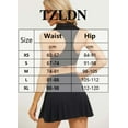 thumbnail image 7 of TZLDN Women's V-Cut Crossover High Waisted Tennis Skirts with Pockets Inner Shorts Crossover Lightweight For Athletic Workout Mini Skirts Black,M, 7 of 7