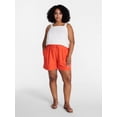 thumbnail image 2 of Time and Tru Women's Linen Blend Shorts, Sizes XS-XXXL, 2 of 6