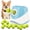 Blue, variant on Haosegd Automatic Dog Ball Launcher for Small Breeds, 3 Distance Settings with 15 Mini 2" Soft Tennis Balls,Green