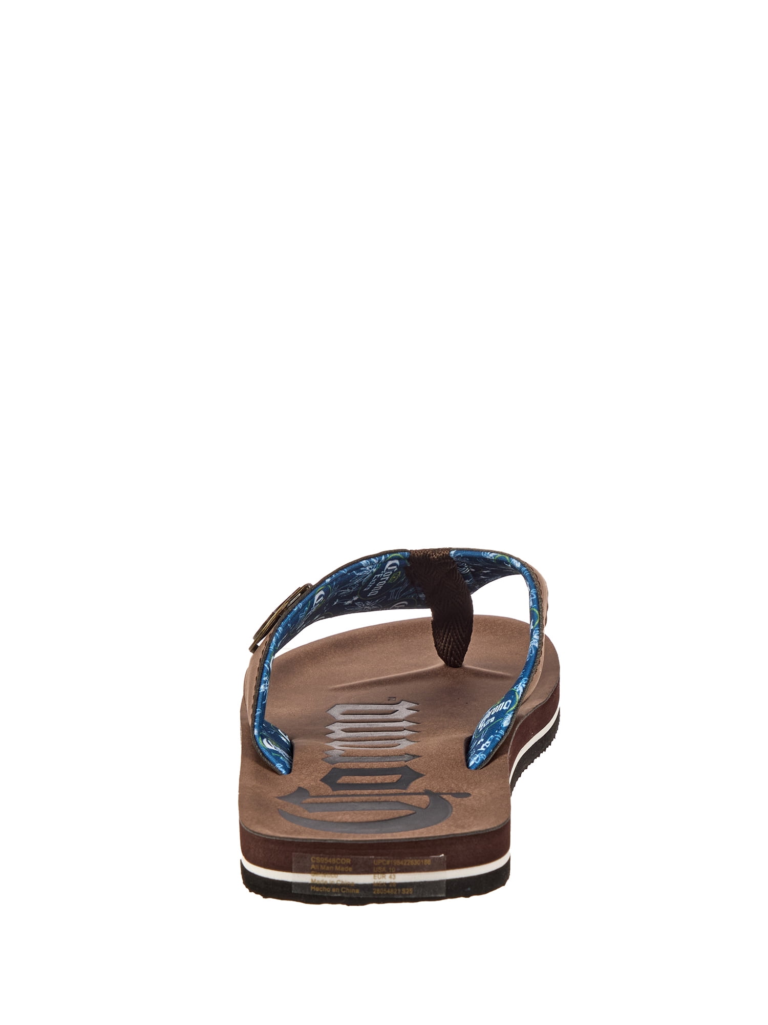 Corona Men’s Leather Flip Flops Bottle Opener