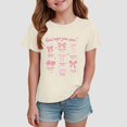 thumbnail image 2 of Toddler Girls Short Sleeve T-Shirts School Uniform Quick Dry 24 Months 2t 3t 4t 5t 6t 7t Athletic Tops Dance Casual Beach Vacation Summer Wear Gibobby,9-10Years,Beige, 2 of 5