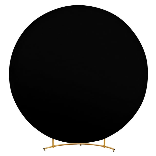 EastVita Round Arch Backdrop Cover, 6ft/6.5ft/7.2ft Circle Arch Stand with Bottom Zipper, Smooth Touch, Multipurpose Wedding Arched Background Set for Birthday Party