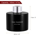 thumbnail image 2 of HARFINGTON 4pcs Empty Glass Diffuser Bottle 140ml/4.7oz Refillable Fragrance Accessories Aromatherapy Jar Container for Replacement Reed Diffuser DIY Home Bathroom Black with Silver Tone Cap, 2 of 6