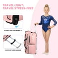 thumbnail image 6 of Fegat Dance Bag with Garment Rack - 28"Collapsible Rolling Competition Dance Duffle Bag Lightweight Costume Wheeled Suitcase for Dancers Shows Livestreamer Athletes, 6 of 11