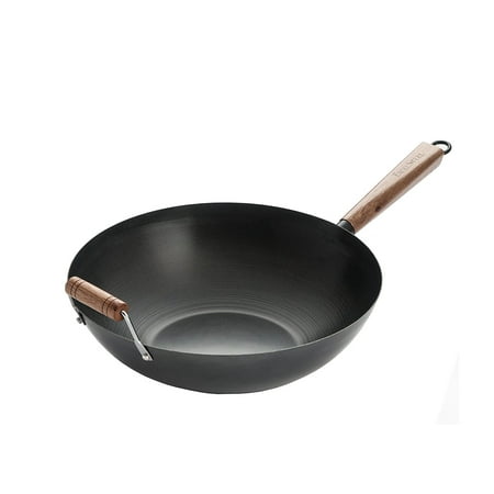 Professional Lightweight Carbon Steel Wok, 14-Inch with Nonstick CoatingLayer of nonstick coating included By Cook