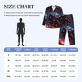 thumbnail image 4 of Fotbe Cosmic Red Sparkle Dice Pijama de Hombre con Estampado de Manga Larga, Conjunto de 2 Piezas, Ropa de Dormir Suave y Cómoda con Bolsillos-X-Large, 4 of 7