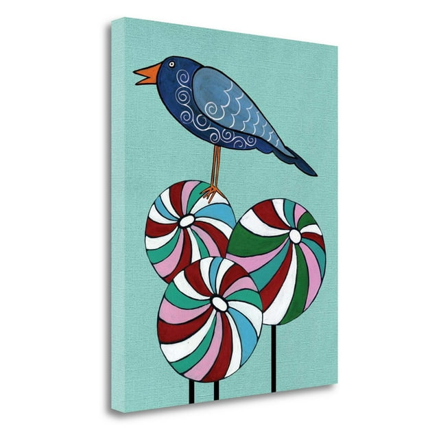 Tangletown Fine Art Bluebird and Lollypops I Canvas Wall Art by Shanni Welsh