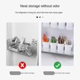 thumbnail image 3 of Caja de almacenamiento para clasificar alimentos para frigorífico, plástico, multiusos, 4 unidades, color blanco, 3 of 5