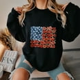 thumbnail image 3 of Floral American Flag Sweatshirt for Women - USA Patriotic Stars & Stripes Pullover Top - 4th of July Red White Blue Cozy Graphic Shirt, 3 of 7